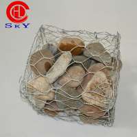 Gabion wire mesh box stone baskets galvanized hexagonal mesh