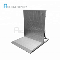 AEOMESH Crowd Control Barrier Iron Crash Barrier Traffic Barricade for event Industry